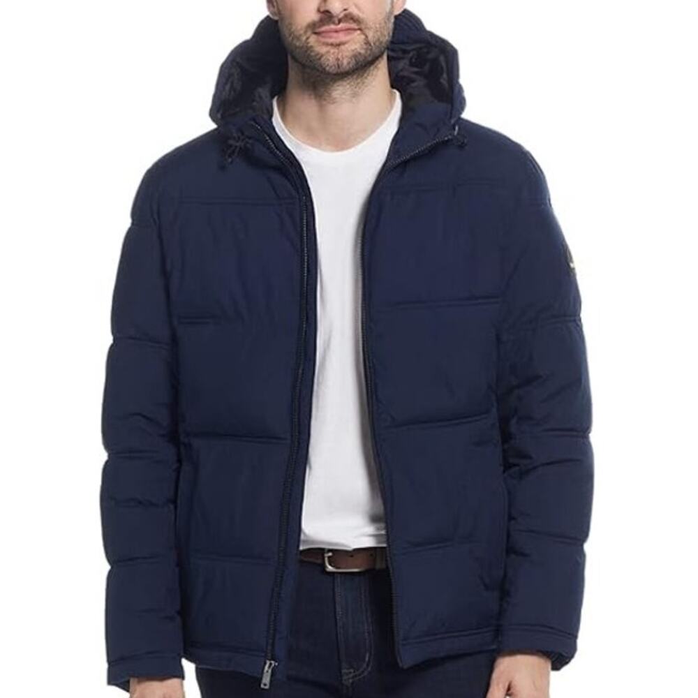 NWOT ~ Men's Navy Blue Lightweight Short Puffer Jacket ~ Size LARGE ~ BRAND NEW~